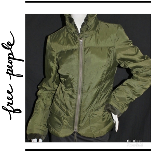 Free People Jackets & Blazers - Free people quilted velvet puffer jacket